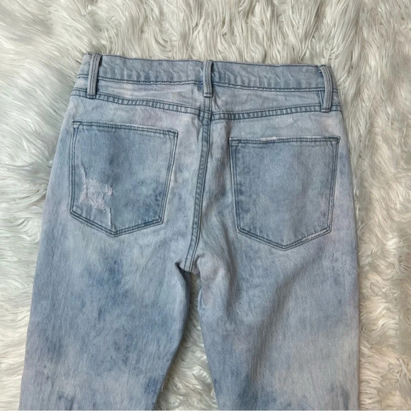FRAME Le High Straight Leg Jeans Tie Dye Cloud Denim Casual Women’s 25 - Picture 10 of 10
